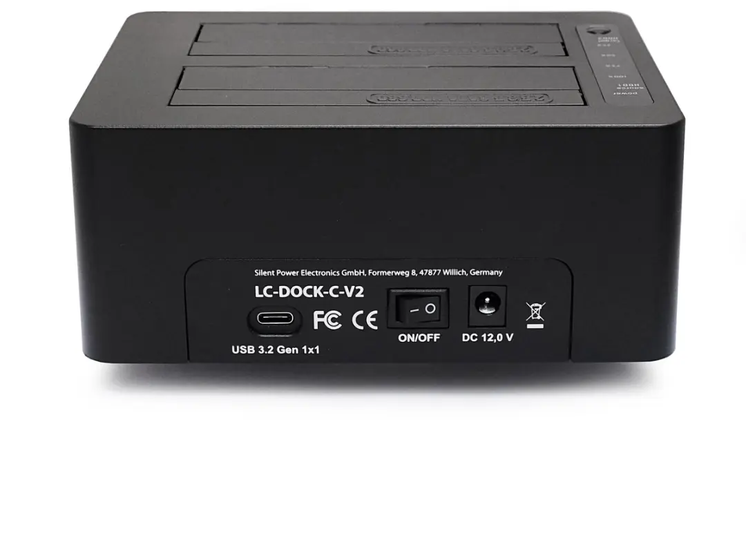 LC Power Dual Docking Duplicator LCDOCK-C-V2 - Zwart