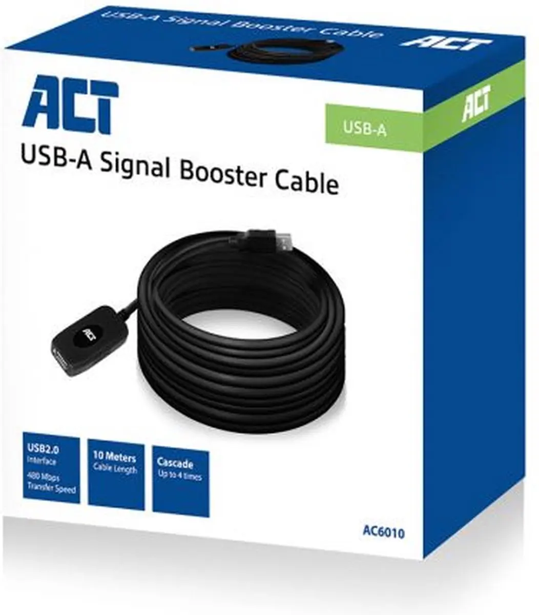 ACT AC6010 USB Verlengkabel 20m - 2 Stuks