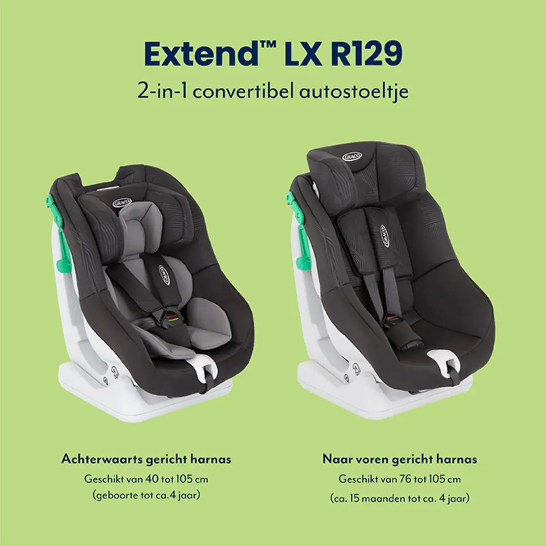 Graco Extend LX R129 Autostoel - 40-105cm - Zwart