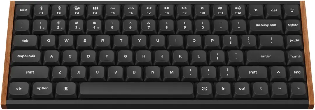 Keychron K3 Ultra K3U-H3 Mechanisch Toetsenbord - Bruine Schakelaars - Zwart