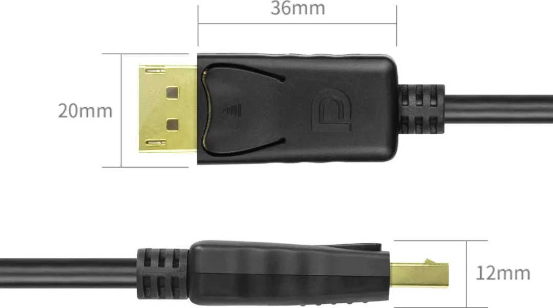 Unitek DisplayPort Kabel Y-C607Bk 1,2m/1,5m - Transparant - afbeelding 6 van 6