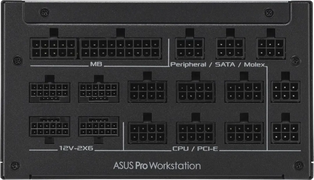 ASUS Pro WS 2200W Platinum Voeding - 2200W - ATX 20+4 Pin - Zwart