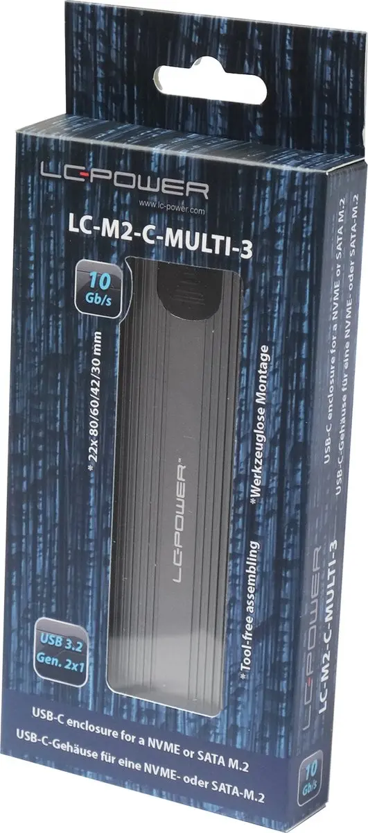 LC Power LC-M2-C-MULTI-3 Externe SSD Behuizing - Grijs