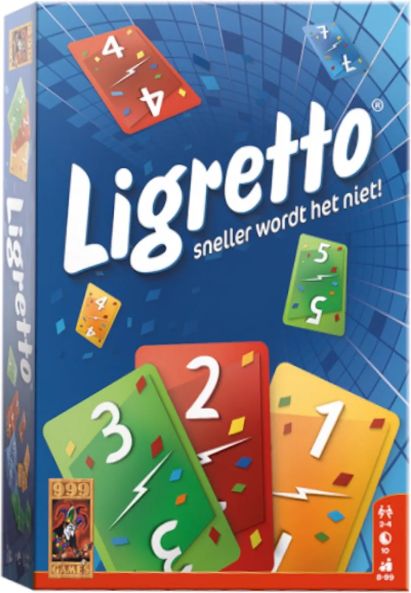 999 Games Ligretto Kaartspel Blauw - 2-4 Spelers