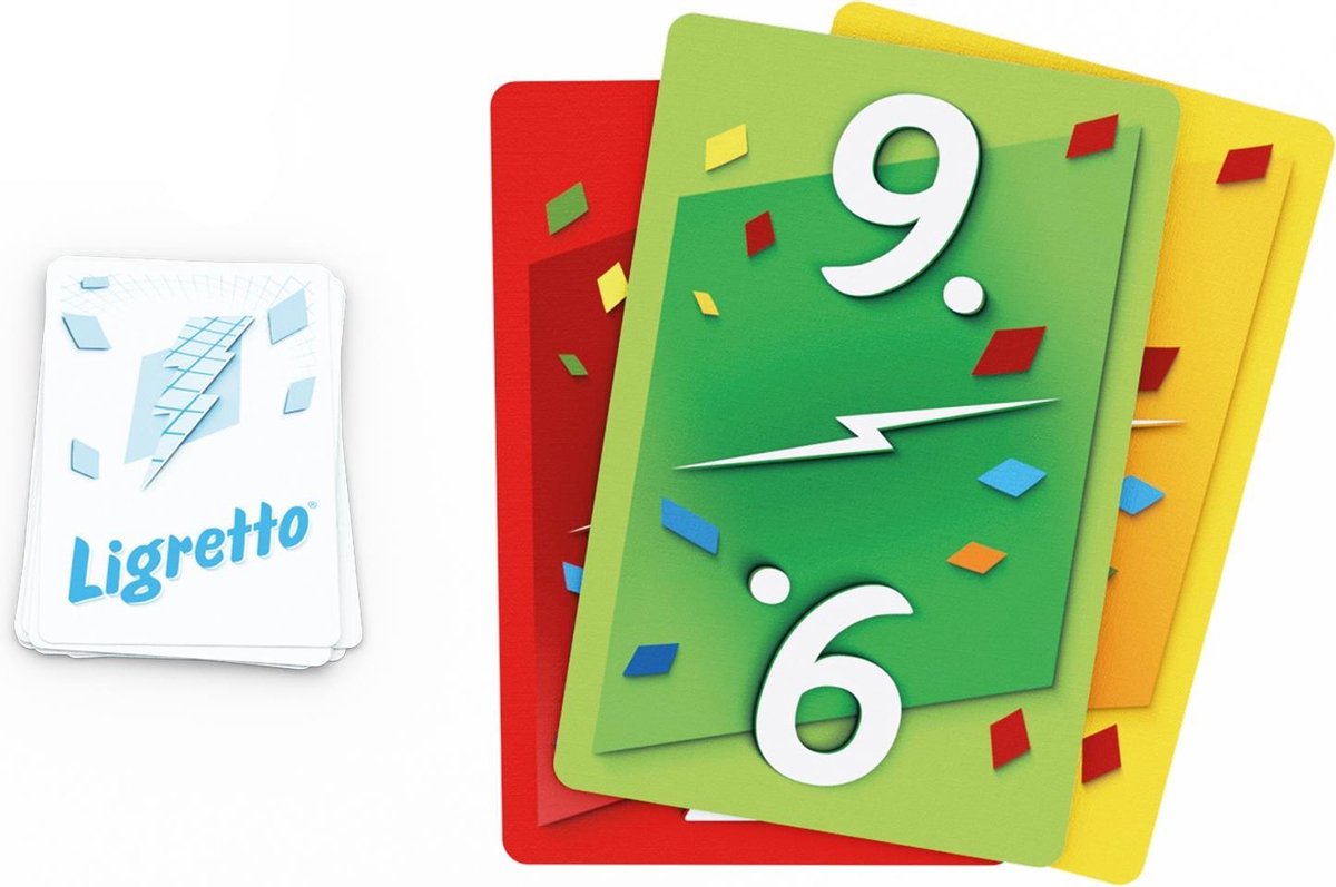 999 Games - Ligretto: Blauw - Kaartspel - Iedereen speelt tegelijkertijd - Familiespel - Gezelschapsspel - Actiespel - Klein cadeautje