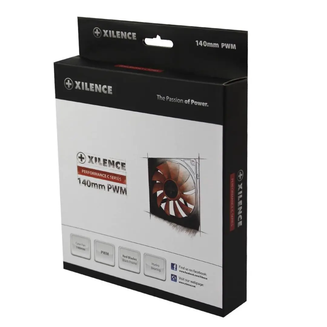 Xilence XPF140.R.PWM Ventilator 14cm - Rood/Zwart