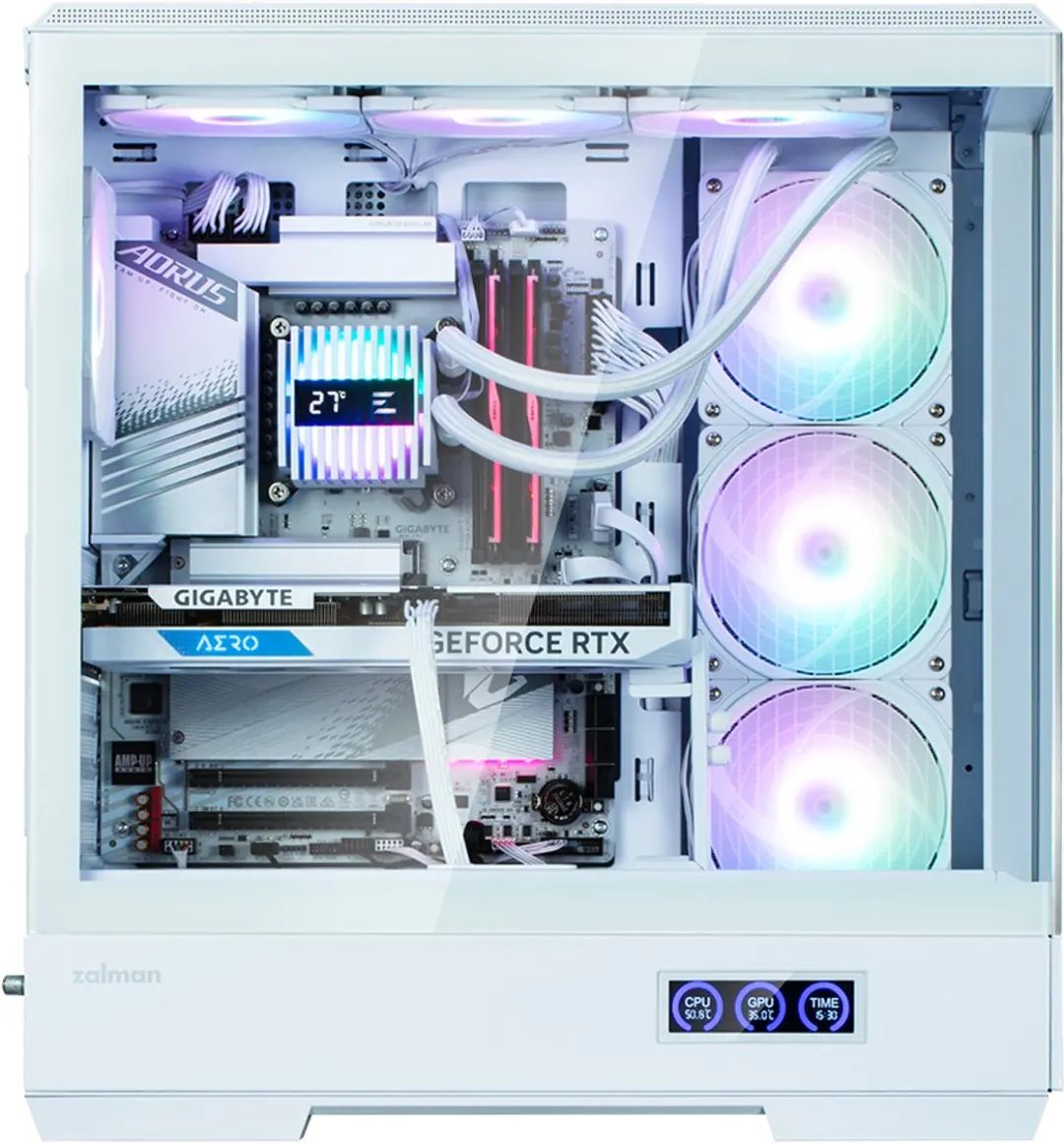 Zalman P50 DS White Midi Tower - 4 Ventilatoren - Wit