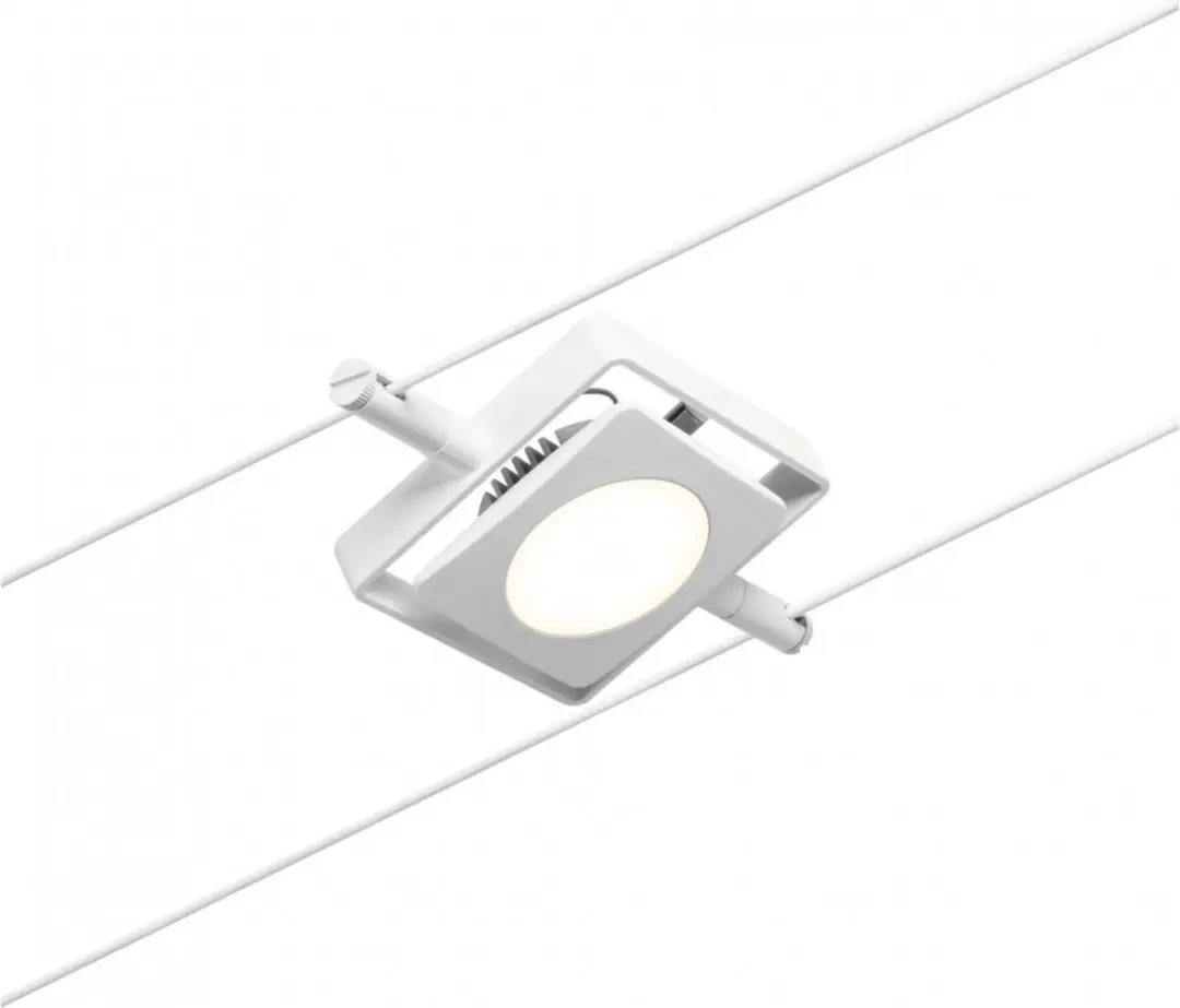 Paulmann 12V-kabelsysteemlamp 4.5W - Wit mat/Chroom
