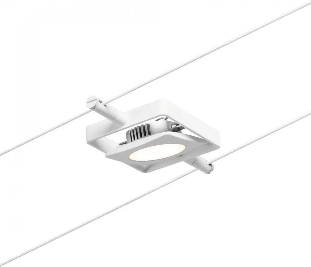 Paulmann 12V-kabelsysteemlamp 4.5W - Wit mat/Chroom