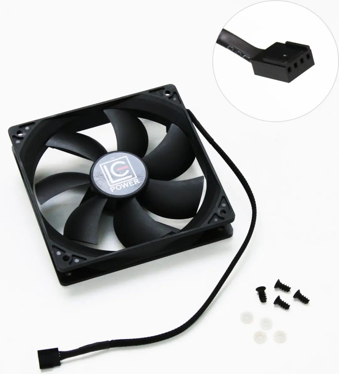 LC Power LC-CF-120 Ventilator 120mm - PWM - Zwart
