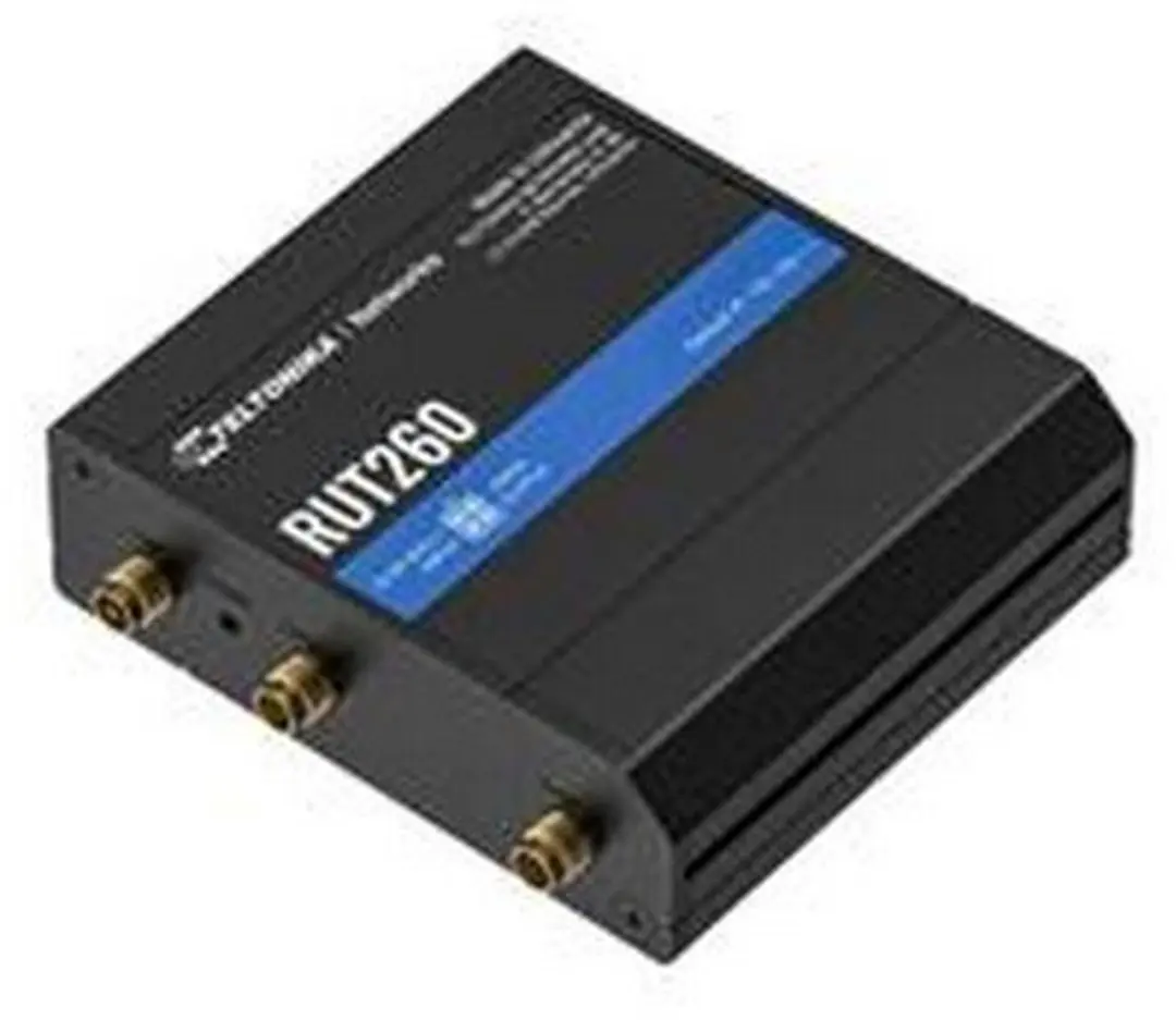 Teltonika RUT260 Router - 4x Ethernet - Zwart