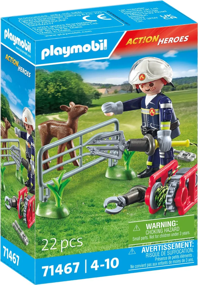 Playmobil Action Heroes Dierenbescherming Brandweer 71467 - Multicolor