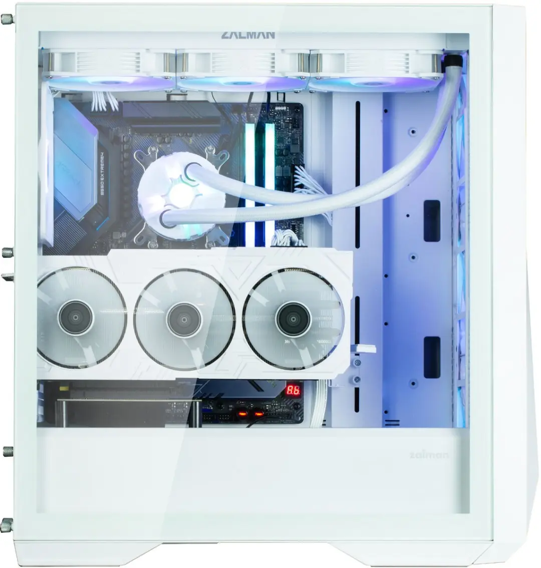 Zalman Z9 Iceberg ATX Mid Tower PC - Wit - 4x 140mm ARGB ventilatoren