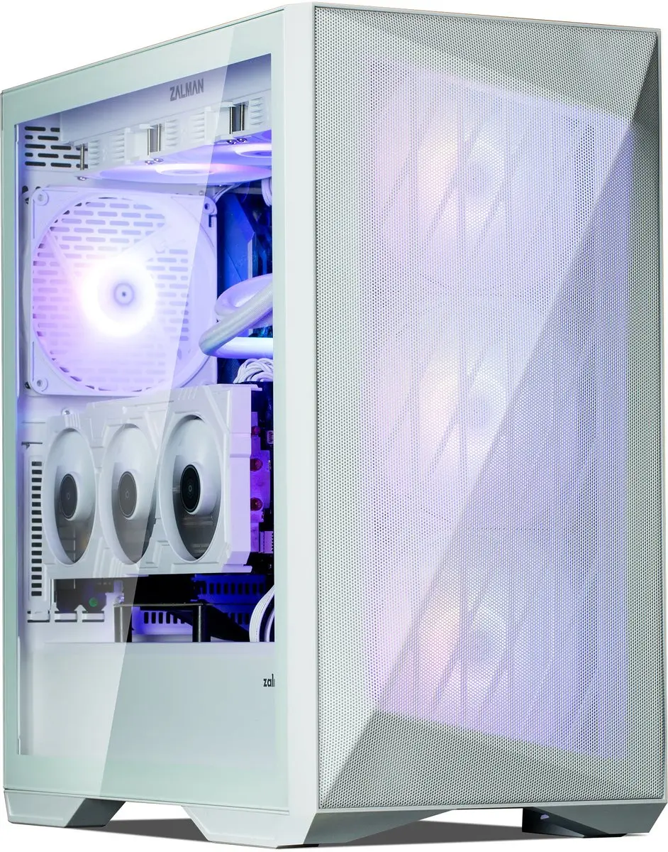 Zalman Z9 Iceberg ATX Mid Tower PC - Wit - 4x 140mm ARGB ventilatoren