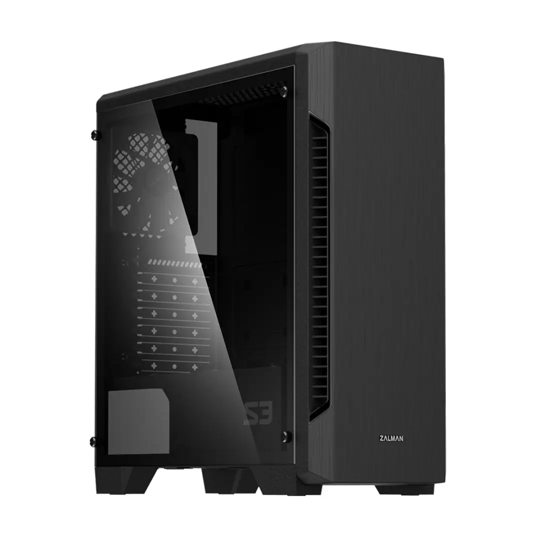 Zalman S3 TG Midi Tower - 3 Ventilatoren - Zwart