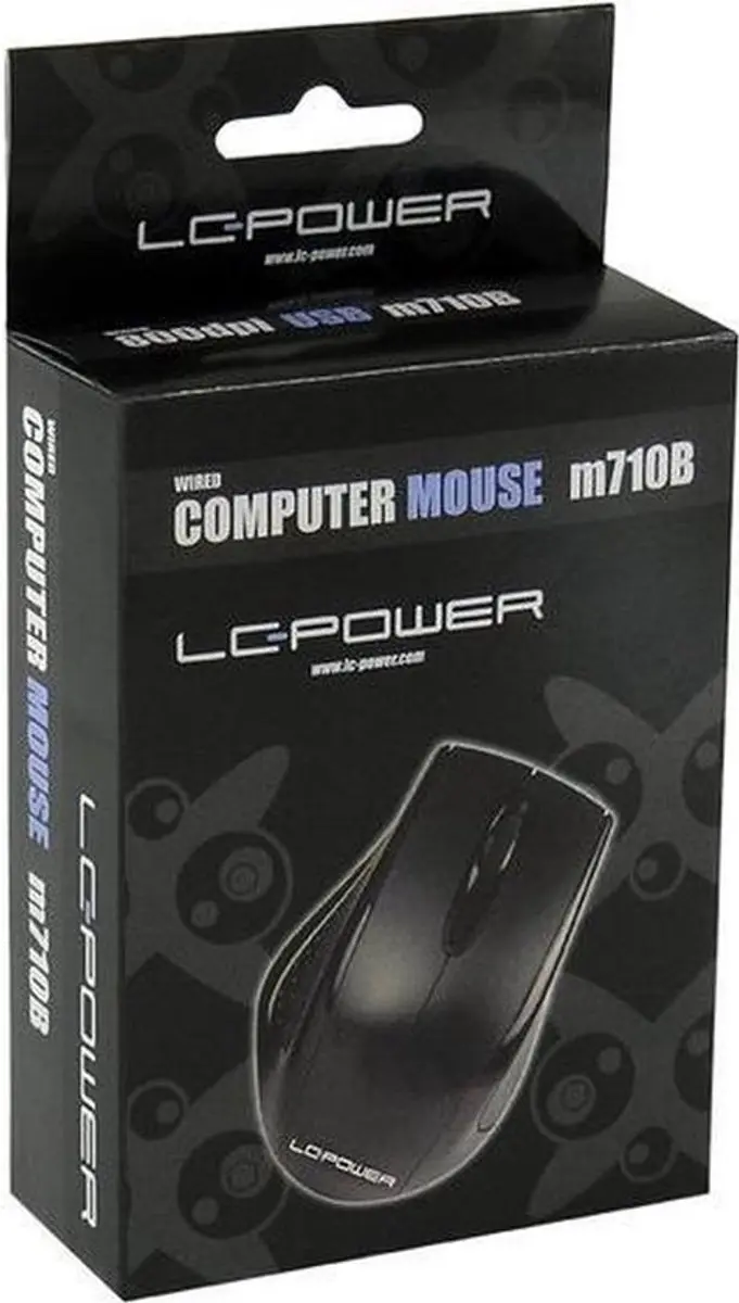 LC Power LC-M710B Muis - 3 Knoppen - Zwart