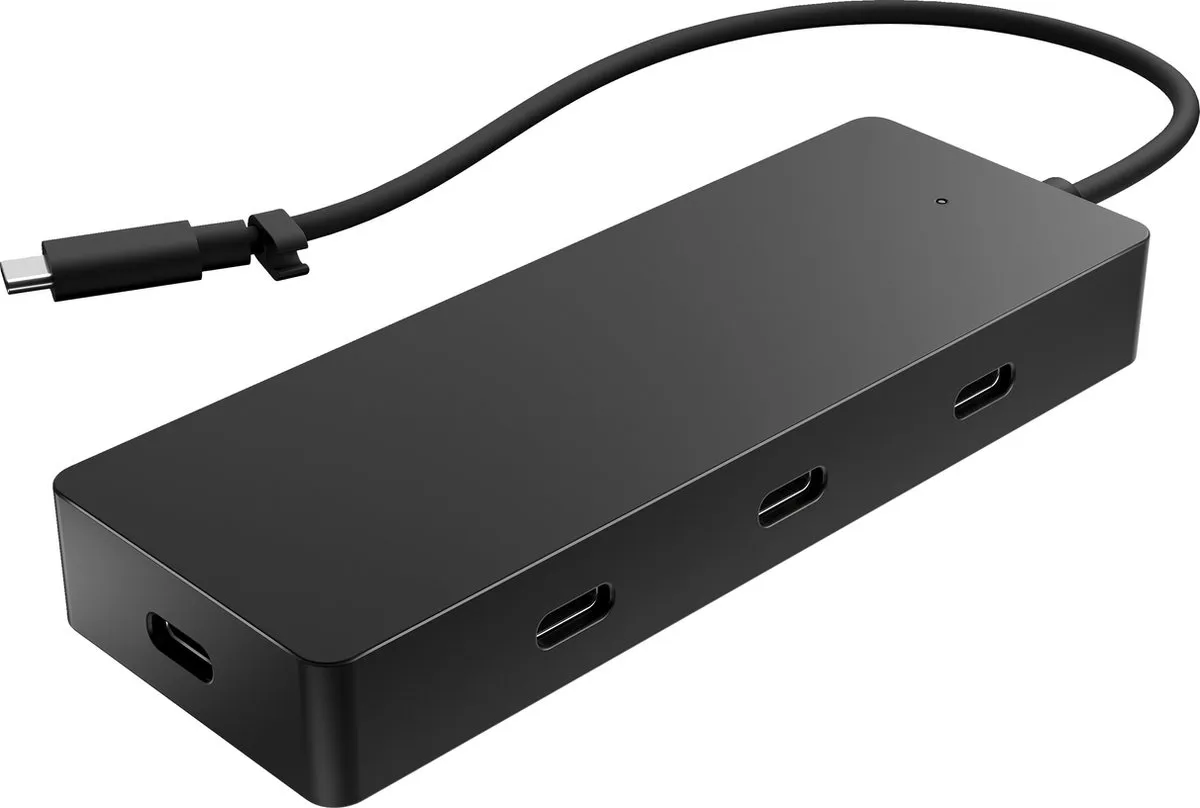 HP 4K USB-C Multiport Hub - Zwart