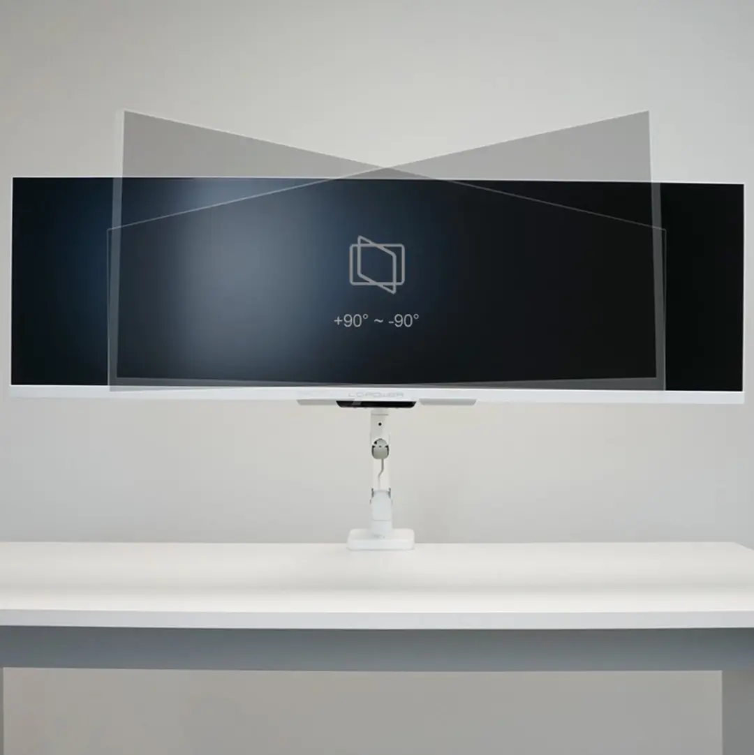 LC Power Ultra Wide Monitorbeugel EQ-A49W - 49 inch - 20 kg - Wit