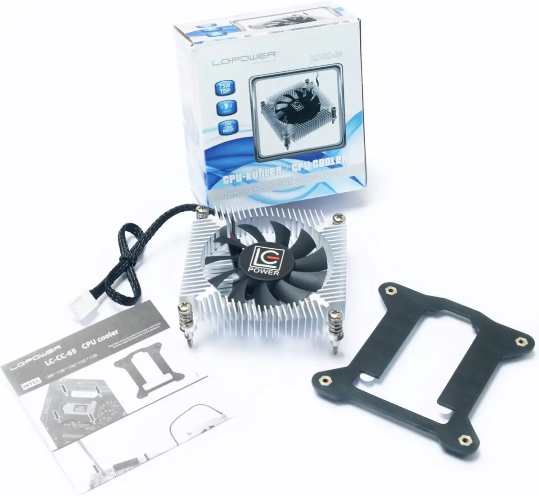 LC Power LC-CC-65 Low Profile CPU-koeler - 75W TDP - Zwart