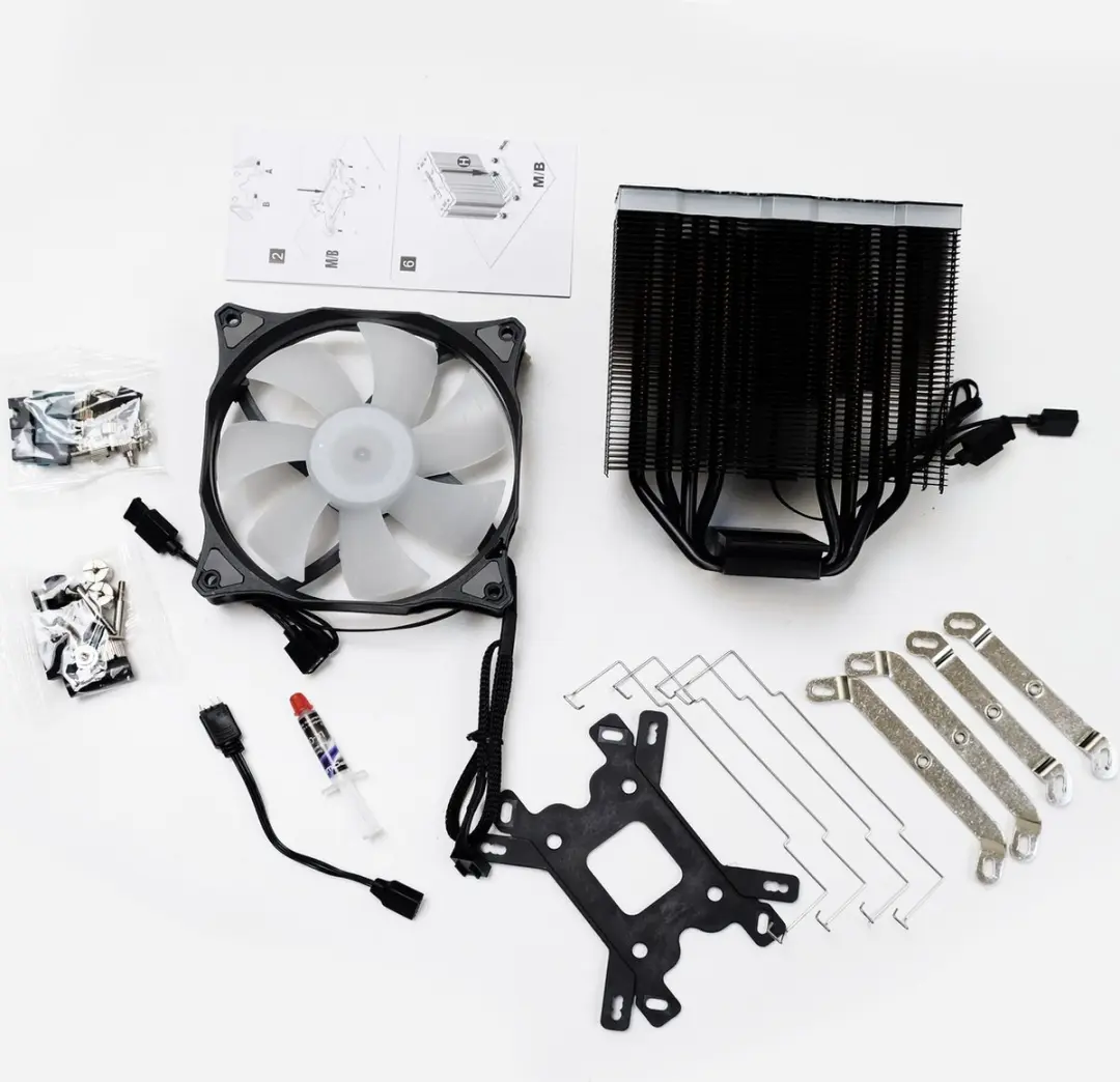 LC Power LC-CC-120-ARGB-PRO CPU Koeler 120mm - 180W - ARGB - Zwart