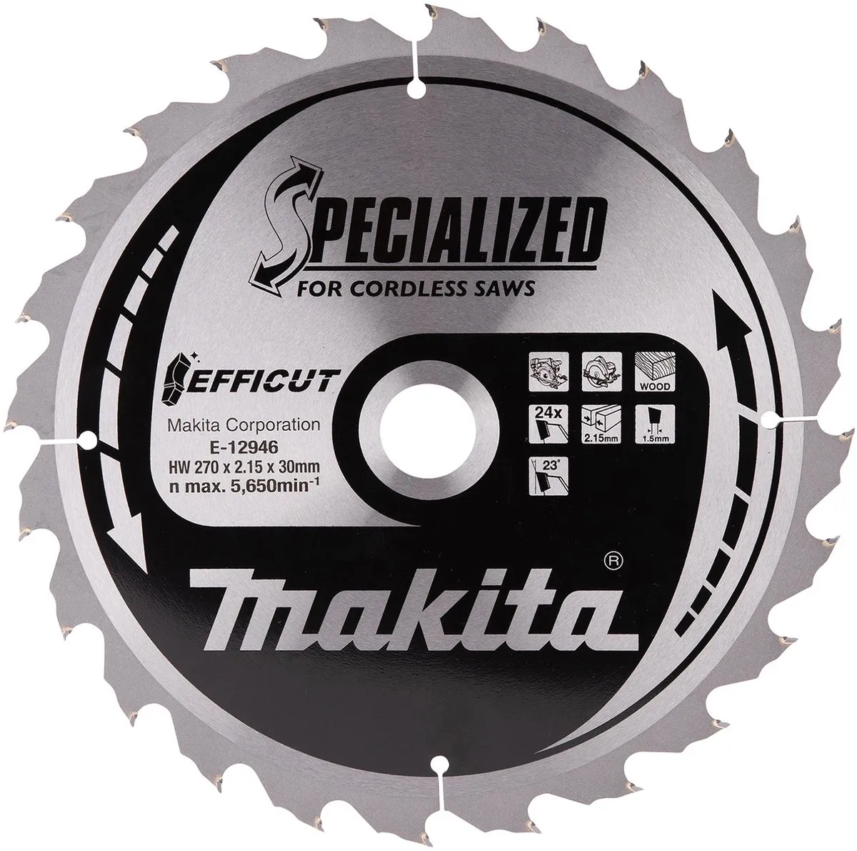 Makita Cirkelzaagblad E-12930 Hout - Ø270mm 24T