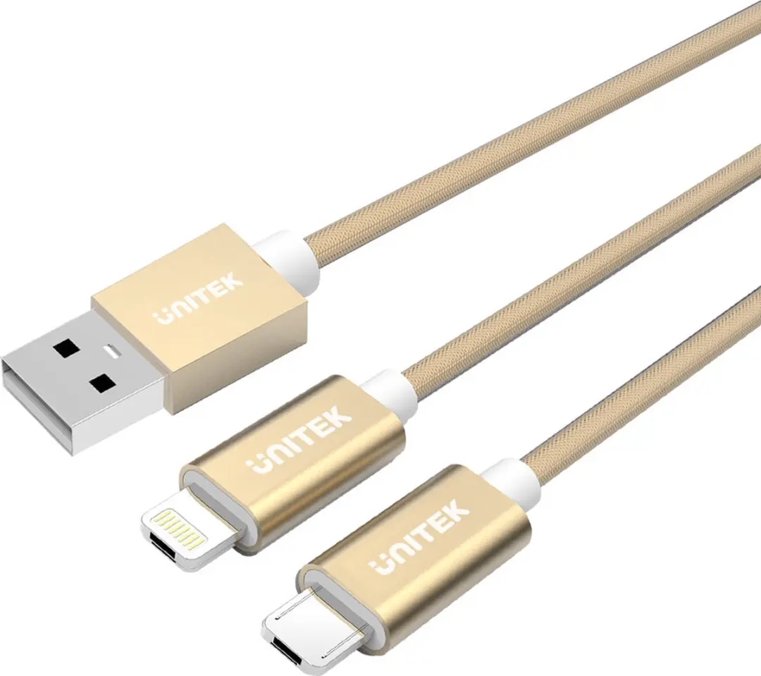 Unitek Y-C4023GD USB-Kabel 1,5m - Goud - afbeelding 6 van 6