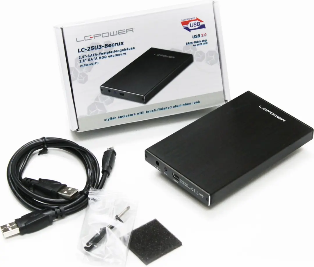 LC Power LC-25U3-Becrux Externe Behuizing 2.5" - Zwart