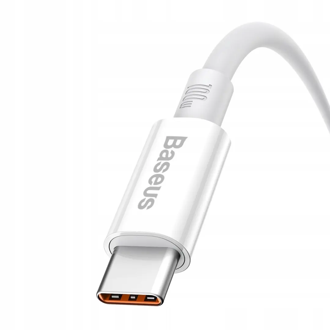 Baseus USB-C Kabel 100W 6A - 1m Wit