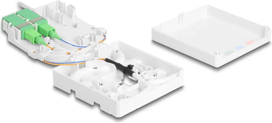 Delock Optical Fiber Connection Box 2xSC/APC Simplex - 30m Kabelset - Wit