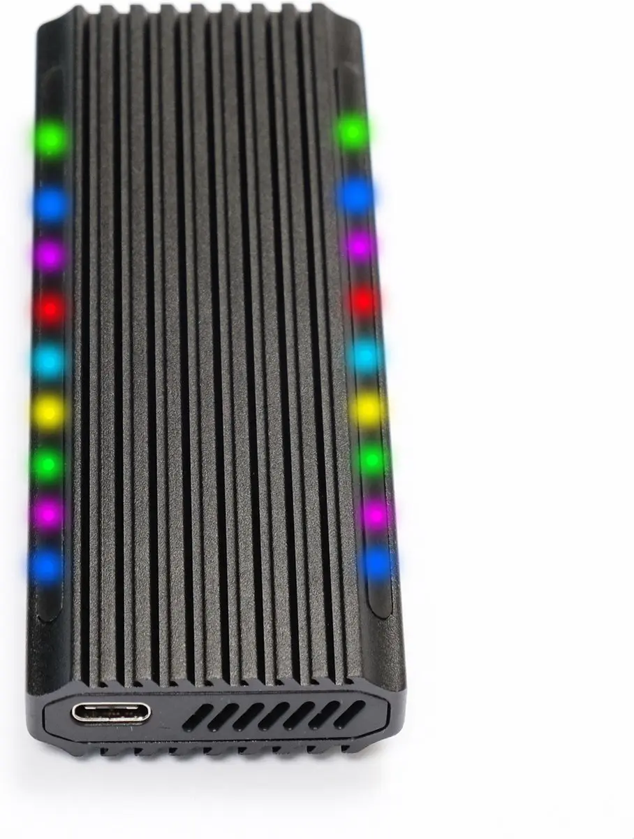 LC Power LC-M2-C-NVME-4 SSD Behuizing - M.2 NVMe/SATA - 10 Gb/s - Zwart