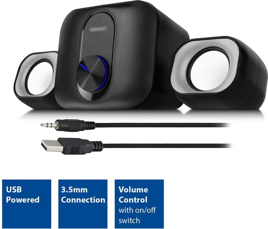 Eminent EM3515 PC Speakerset 2.1 - 11W - Zwart