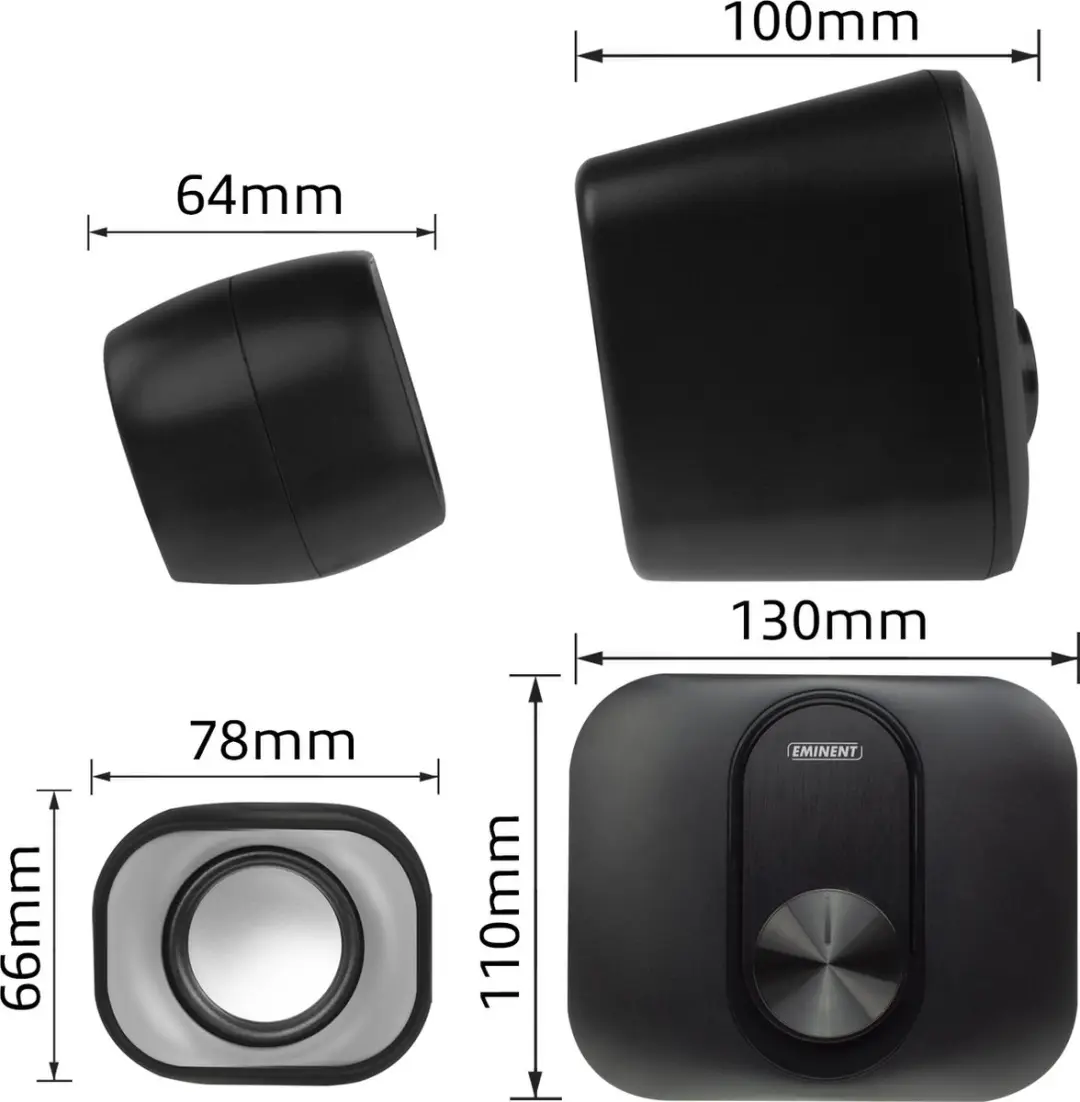Eminent EM3515 PC Speakerset 2.1 - 11W - Zwart