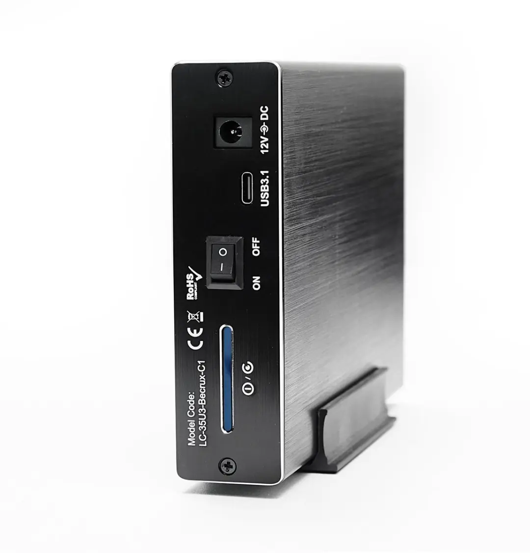 LC Power Becrux-C1 USB-C 3.2 Gen. 2 Externe HDD Behuizing 3.5" - Zwart