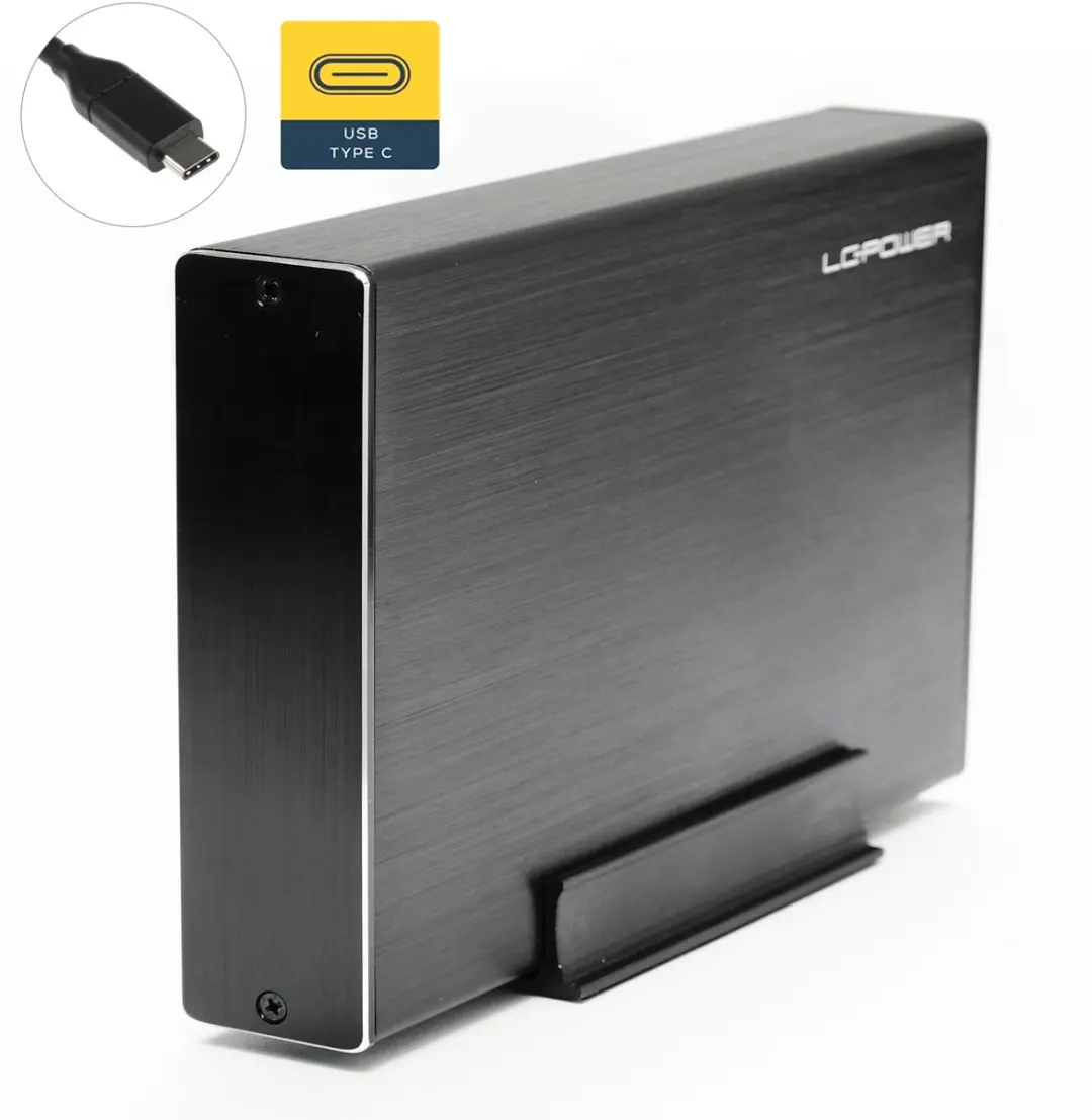 LC Power Becrux-C1 USB-C 3.2 Gen. 2 Externe HDD Behuizing 3.5"