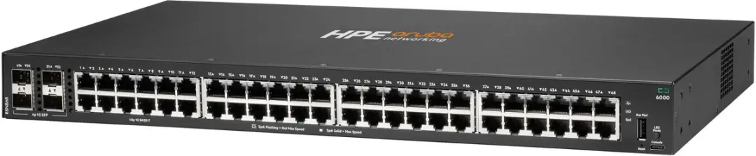 HPE Aruba CX 6000 R8N86B#ABB Switch - 48x Gigabit 4x SFP - 104 Gbps