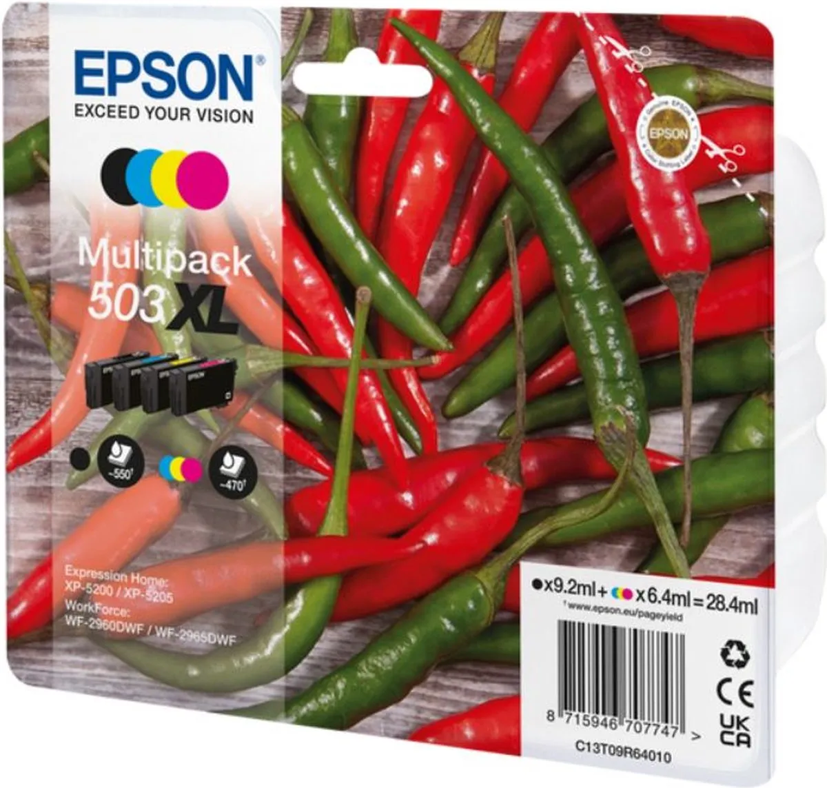 Epson 503XL Chilipeper Inktcartridge Multipack - 4 Stuks