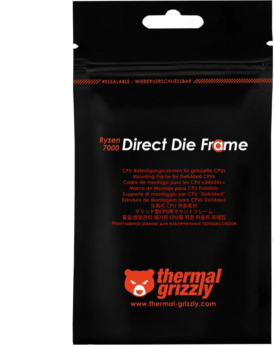 Thermal Grizzly TG-DDF-R7000-R Contact Frame CPU - Ryzen 7000 - Zwart
