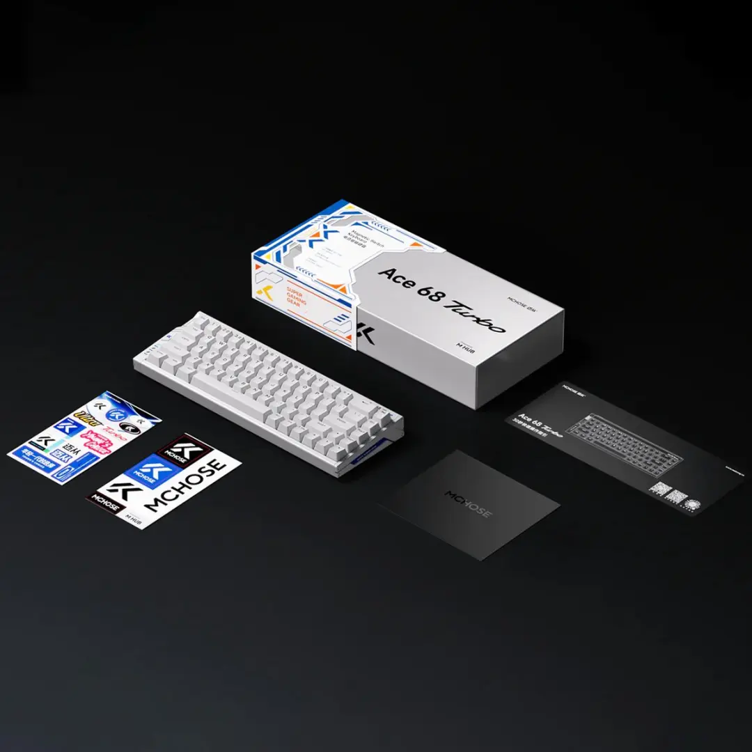 MCHOSE Ace 68 Turbo Gamingtoetsenbord - Nova Wit