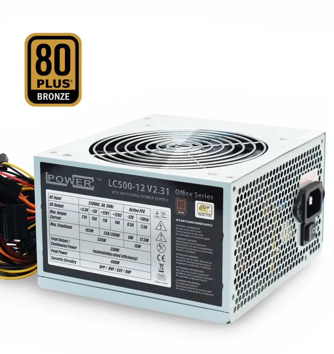 LC Power 2017MB Micro-ATX PC Behuizing - 500W 80+ Bronze - Zwart