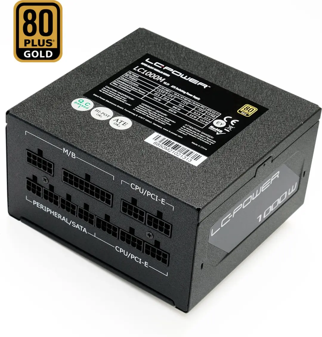 LC Power LC-1000M-V2.31 1000W PC Voeding - Full Modulair - 8x PCIe