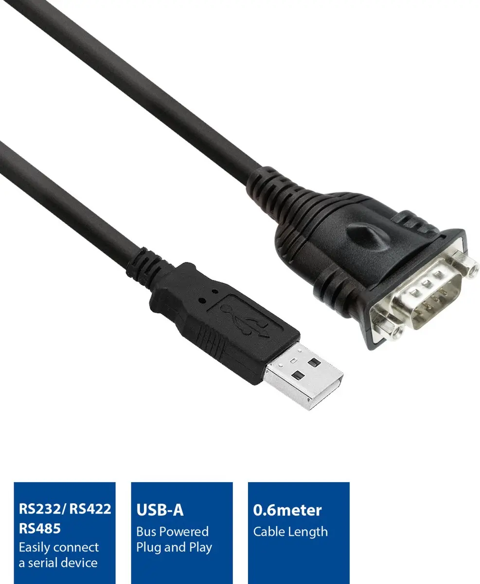 Eminent EM1016 USB naar Serieel Adapter - Zwart
