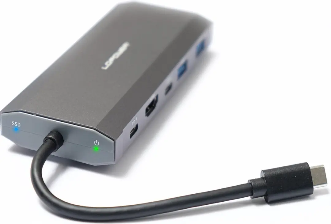 LC Power LC-HUB-C-MULTI-7-M2 USB-C Hub M.2 SSD - 4K HDMI & USB-C PD 100W