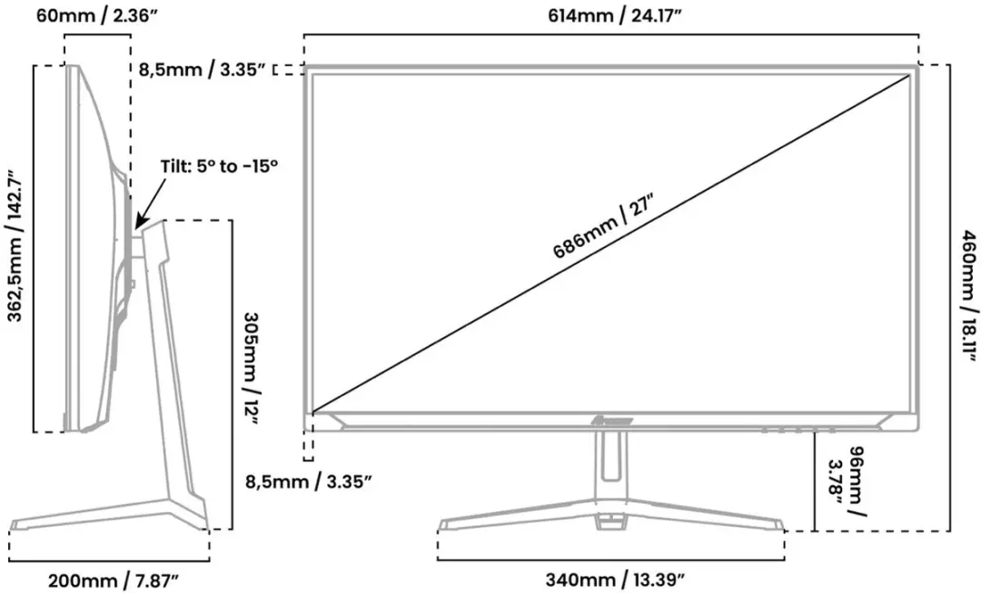 Arozzi Nova 27 Gaming Monitor - QHD IPS 180Hz Roze