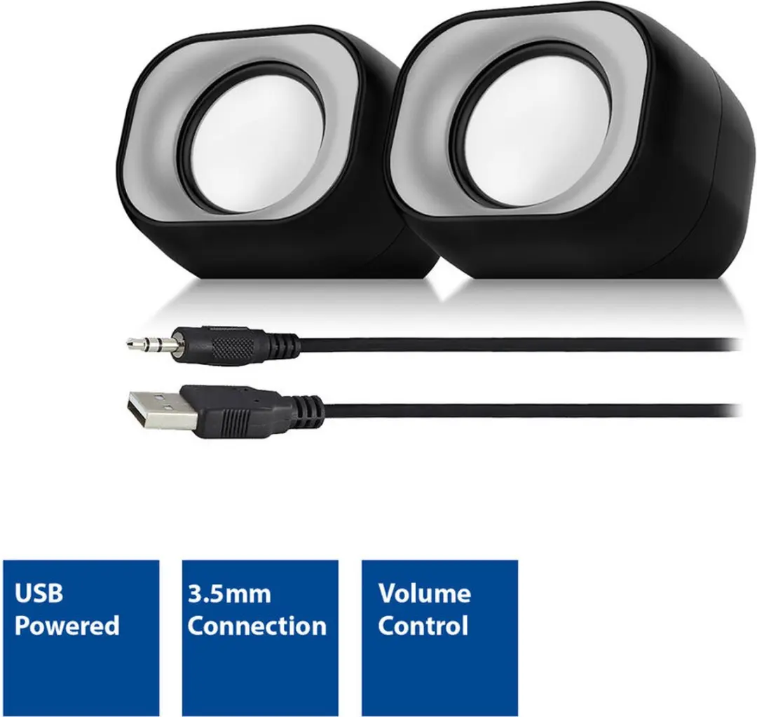 Eminent EM3513 PC Speakerset 2.0 - 6W - Zwart