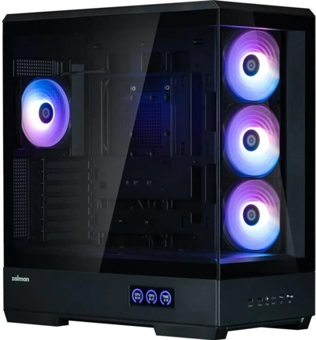 Zalman P50 DS Mid-tower Behuizing - Zwart - USB-C - 4 Ventilatoren