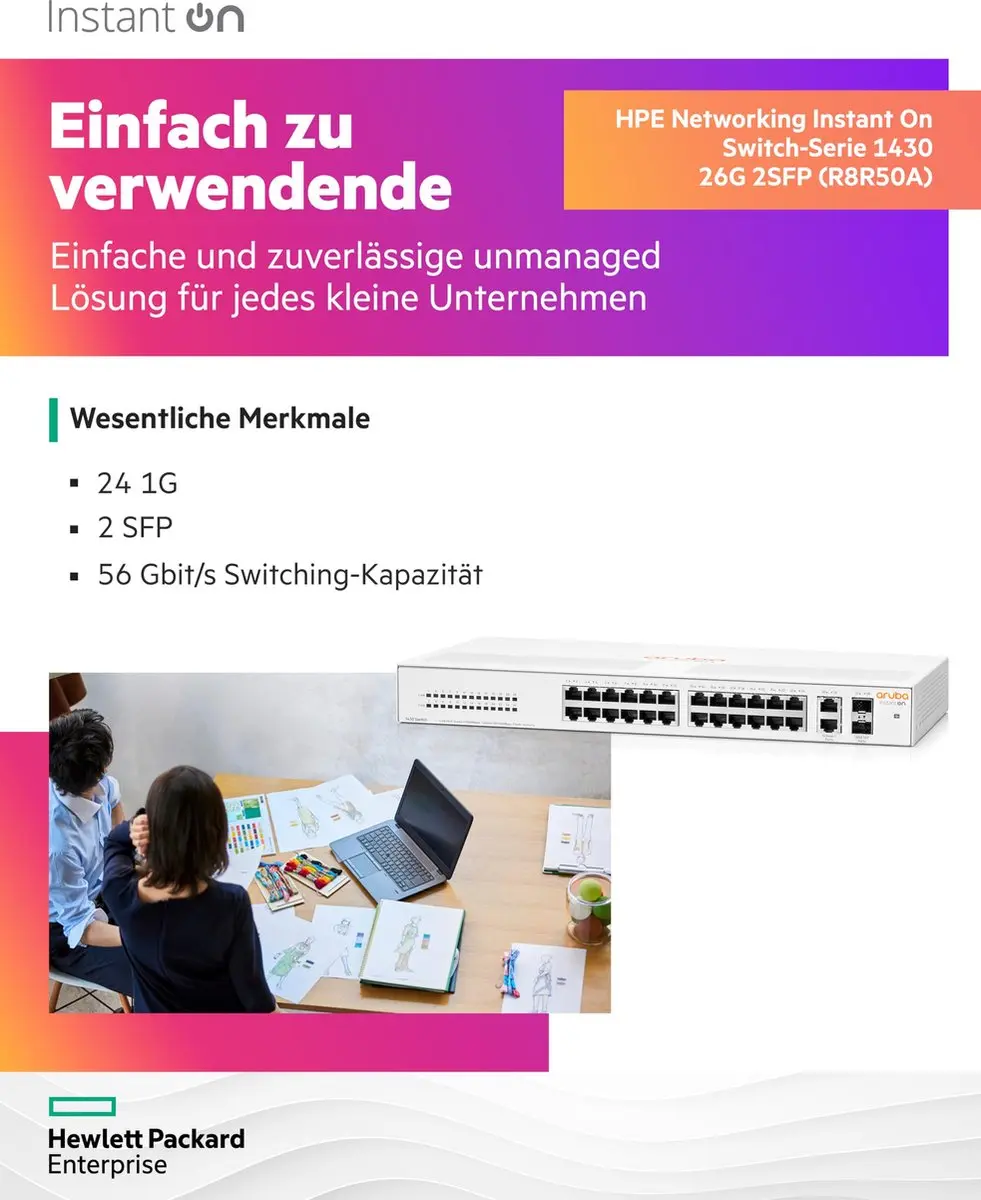 HPE R8R50A Switch - 26x Ethernet 2x SFP 56Gbps