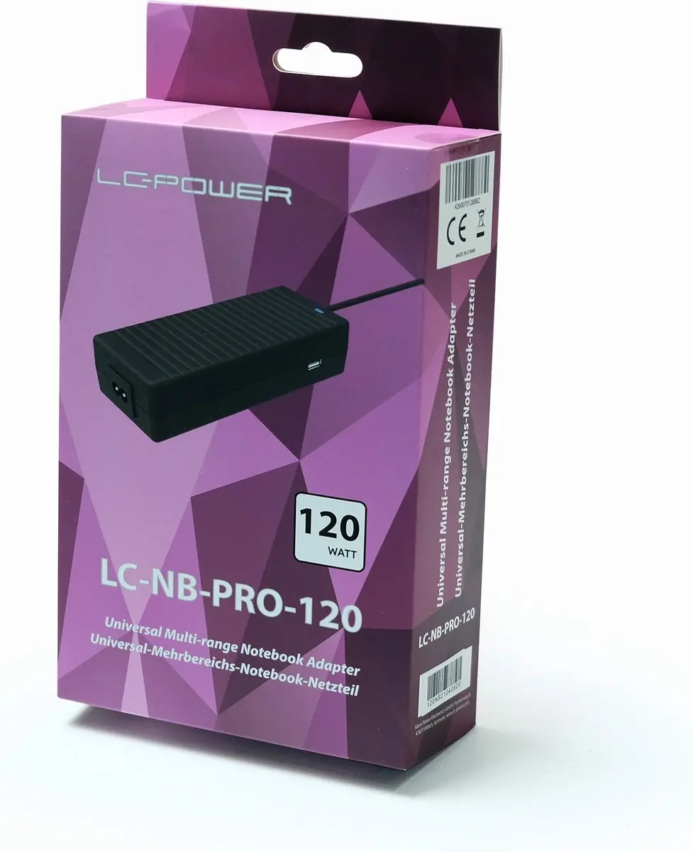 LC Power LC-NB-PRO-120 Universele Laptop Oplader - 120W