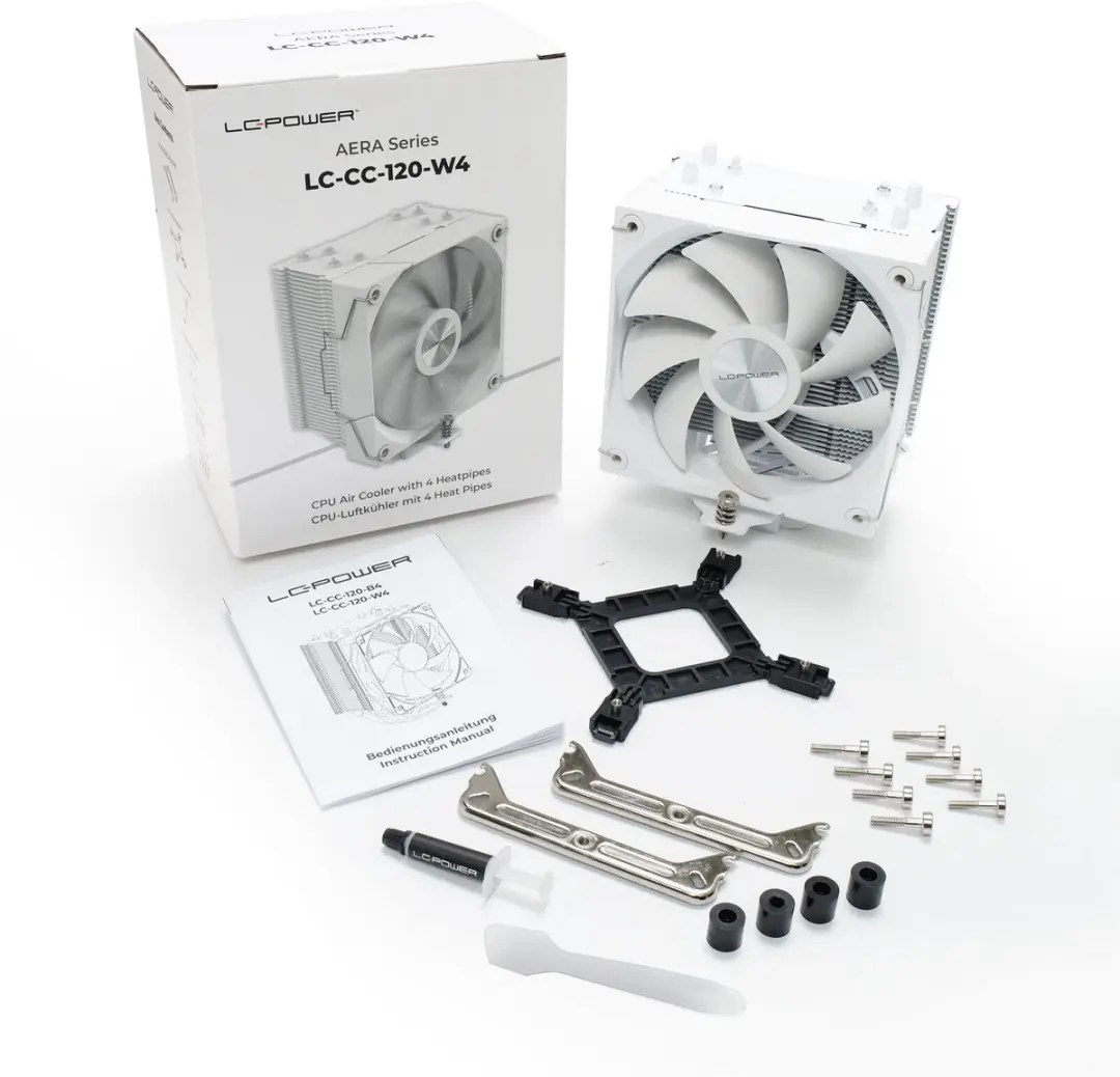 LC Power LC-CC-120-W4 CPU-koeler - Wit - 120mm