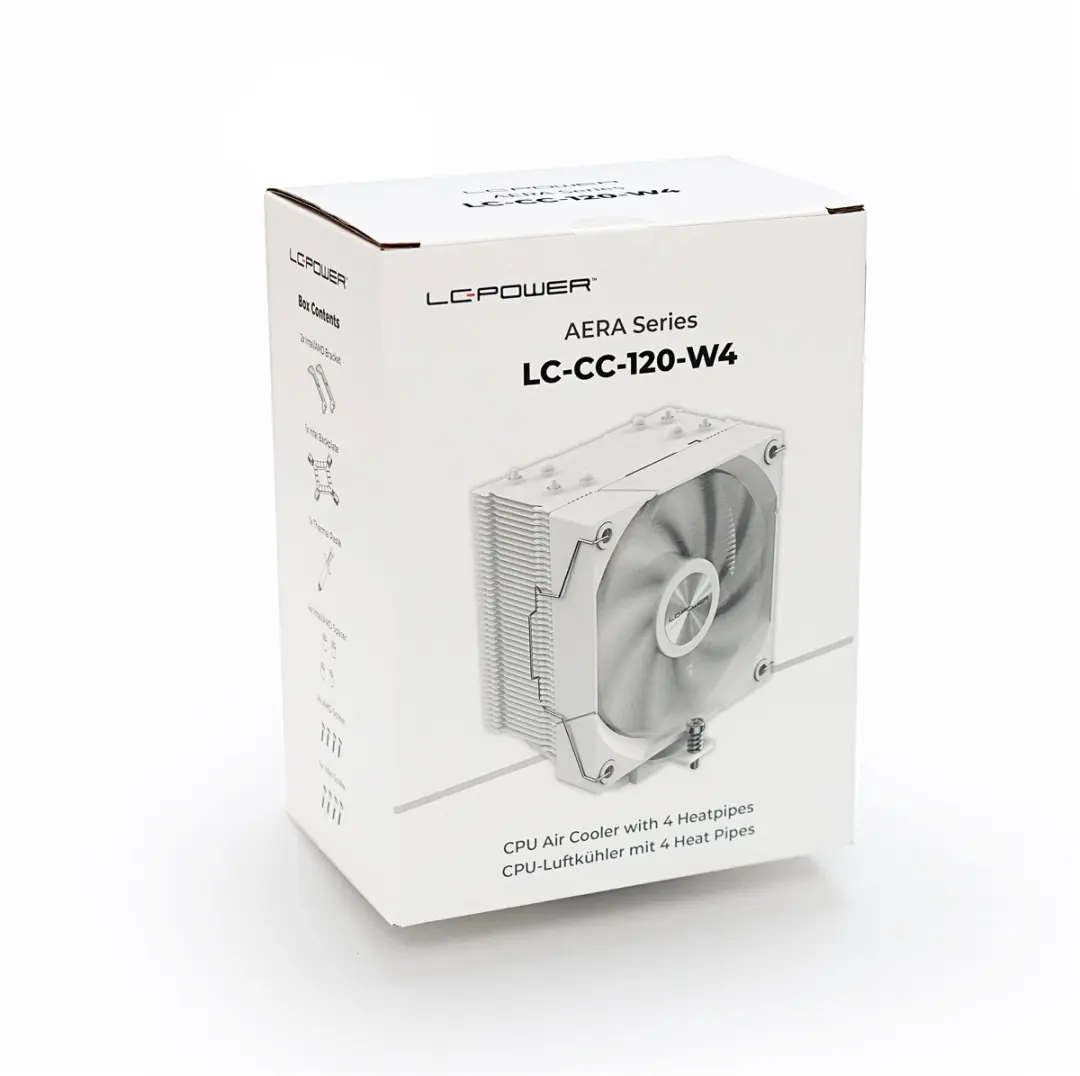 LC Power LC-CC-120-W4 CPU-koeler - Wit - 120mm