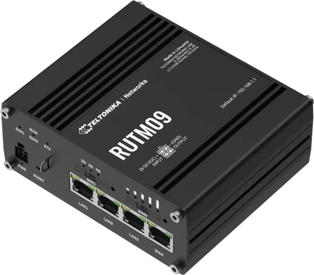 Teltonika TK-RUTM09 4G Dual SIM Industrieel Router - 4x Gigabit LAN